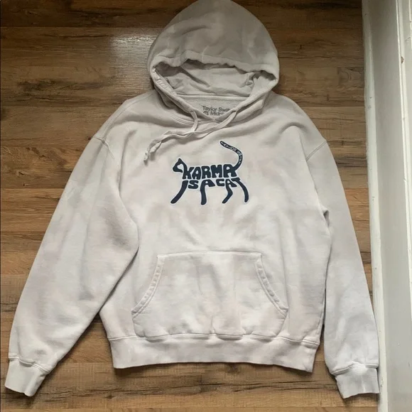 RARE 🫶🏼Karma Is A Cat   Taylor Swift Pullover Hoodie Size-Medium - Picture 2 of 10